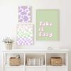 Эстетический датский постер с пастельным принтом, абстрактная фиолетовая, зеленая картина Canavs, Noridc, настенные художественные фотографии, коллаж, декор для подростковой комнаты, без рамки