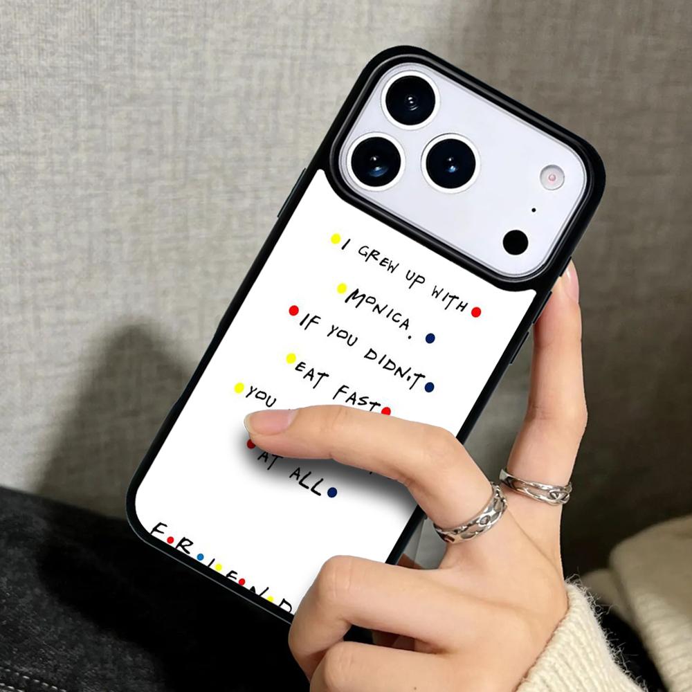 Чехол Case для iPhone 17 Air 16 Pro Max 15 Plus 11 13 Mini 14 12 Задняя крышка телефона модный Сериал Друзья модный