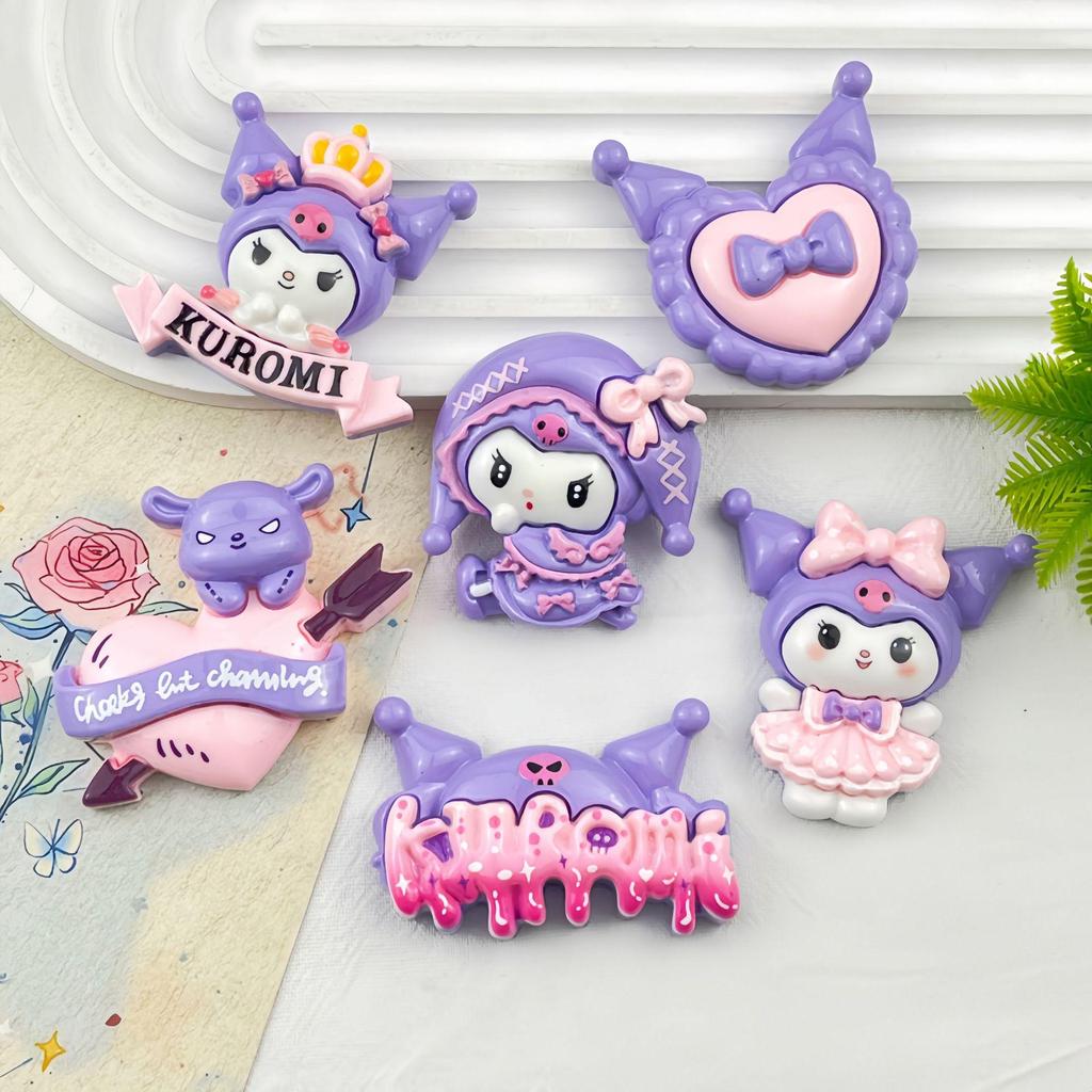 Фиолетовые DIY-аксессуары из смолы Mimi: Большие Карты, Чехол для Телефона, Заколка для Волос, Термо-брелок, Украшение.