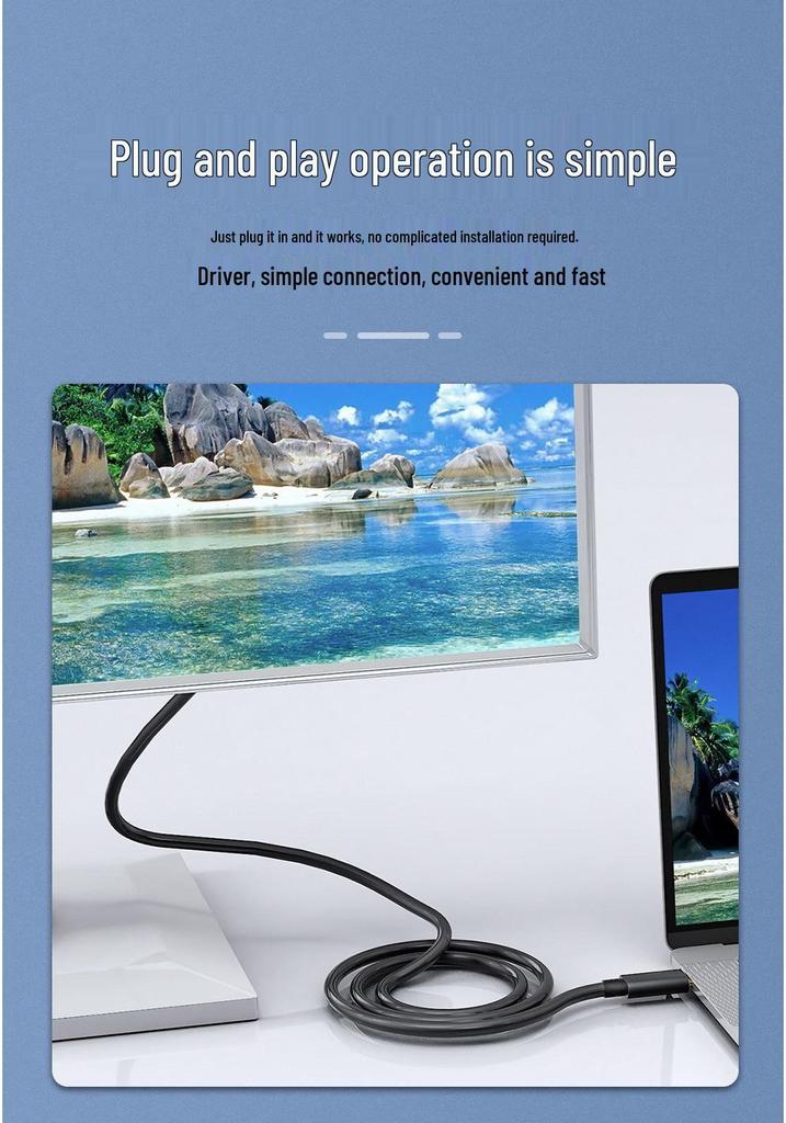 Кабель-адаптер USB 3.1 Type-C на VGA, 1,8 м, для телефона/планшета к проектору/телевизору