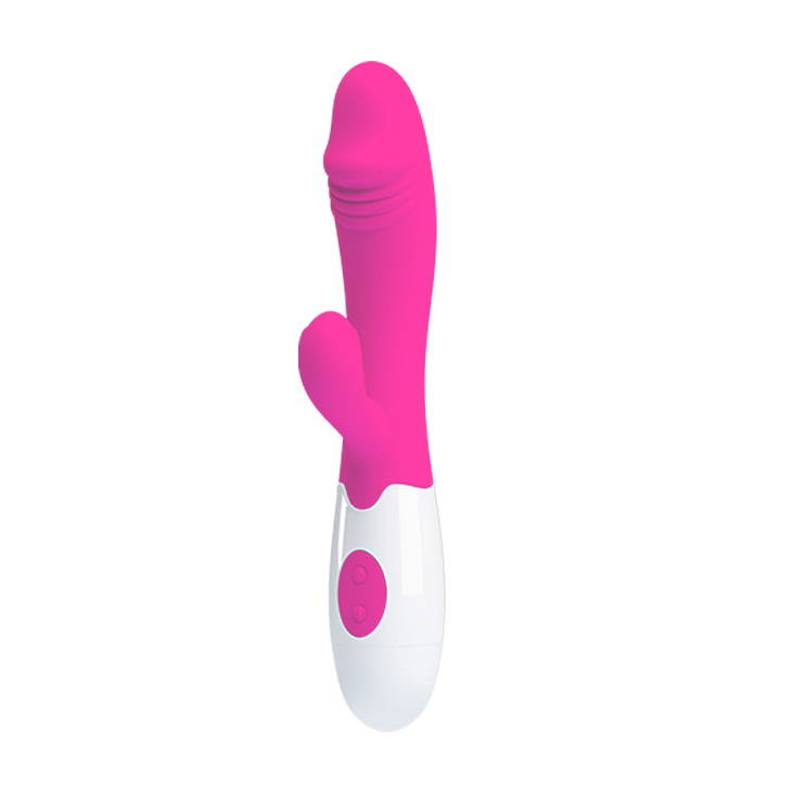 Pretty Love Snappy Silicone Vibrator with Clitoral Stimulator