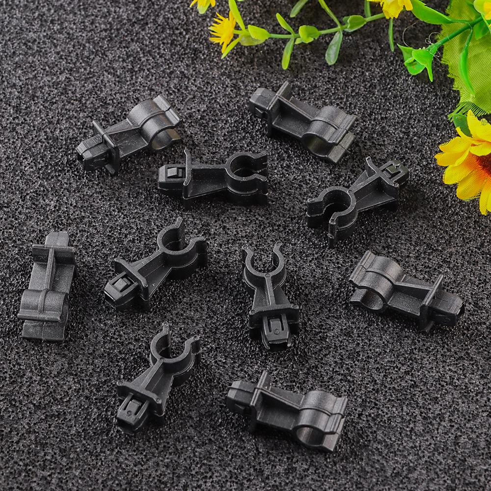 10pcs Practical Car Parts Holder Hood Bonnet Support Clip Black Retainer Prod Rod Clamp 65722EB300