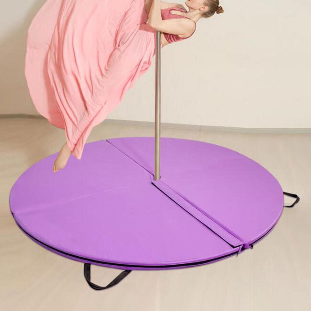 Круглый коврик для йоги, танцевальный коврик для пола, складной коврик для пилона, коврик для тренировок, коврик для упражнений для тренировок по пилатесу в помещении, студии фитнеса
