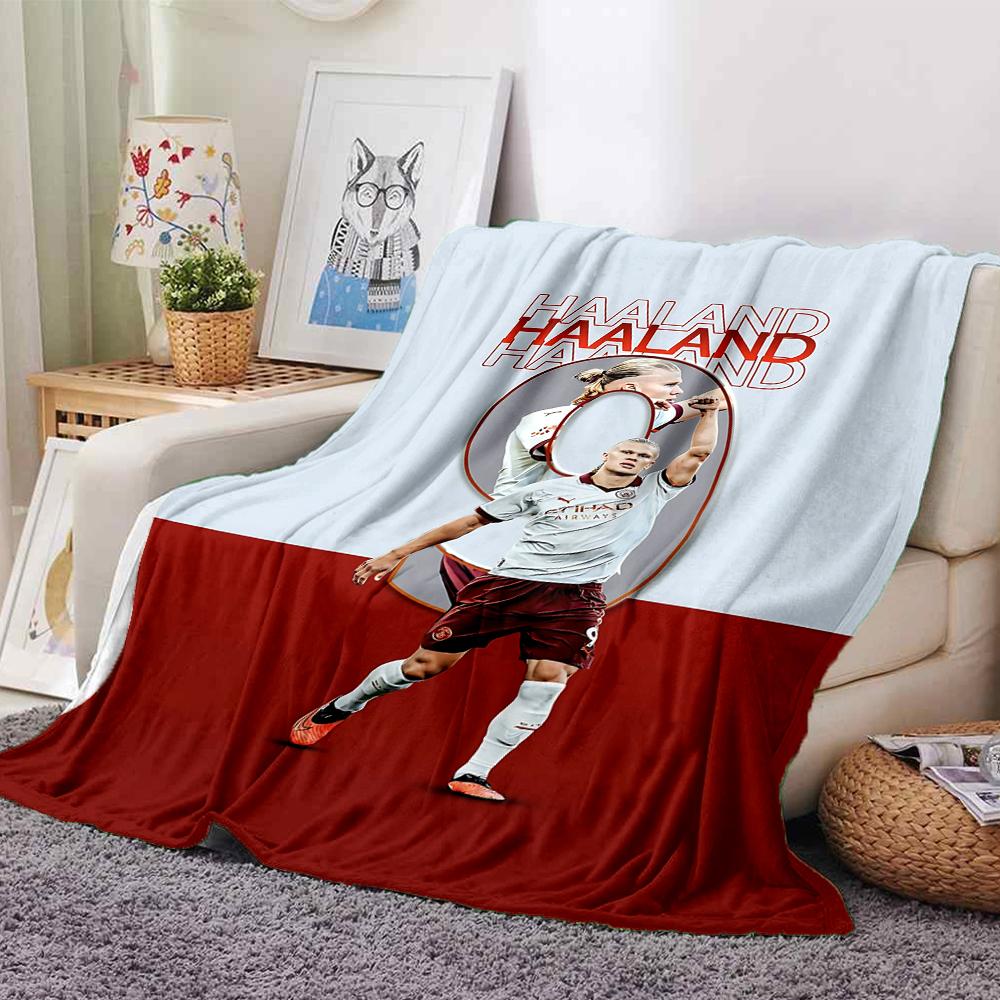 Haalands Number Jersey Blankets Flannel Printed Breathable Warm Throw Blanket for Home Office Bedspreads 0708a84