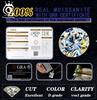ORSA JEWELS Серьги-гвоздики из стерлингового серебра 925 пробы с муассанитом D цвета, сияющая огранка, изысканные серьги для женщин, блестящие серьги, ювелирные изделия SMOE06