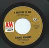 Пластинка 7 дюймов JIMMIE RODGERS I Believed It All You Pass Me By 902 AM Records 1967 США Рок Б/у