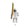 MOC Medieval Military Skeleton Corps Series Soldiers Army Building Block Weapons Spear Sword Accessories Brick Kids Toys Gift