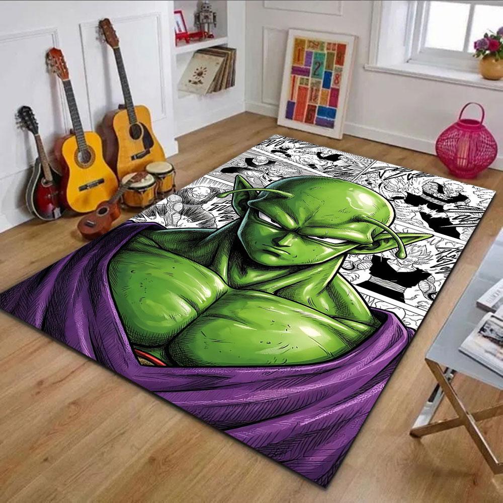 Green Warrior Comic Style Rug Patterned carpet, non slip mat suitable for living room and bedroom sofas