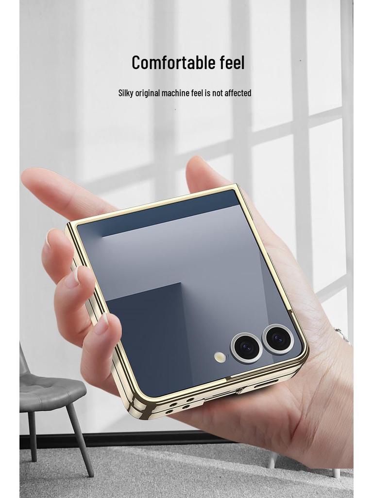 Чехол для Samsung Z Flip7 со складным держателем-кольцом MagSafe с вращением и защитой окна