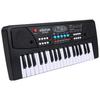 Btuty USB Electronic Organ, Electric Piano with Microphone, Black Digital Music Keyboard with Built-in Stereo Speaker, 16 Tones, 8 Rhythms, 6 Demo Son