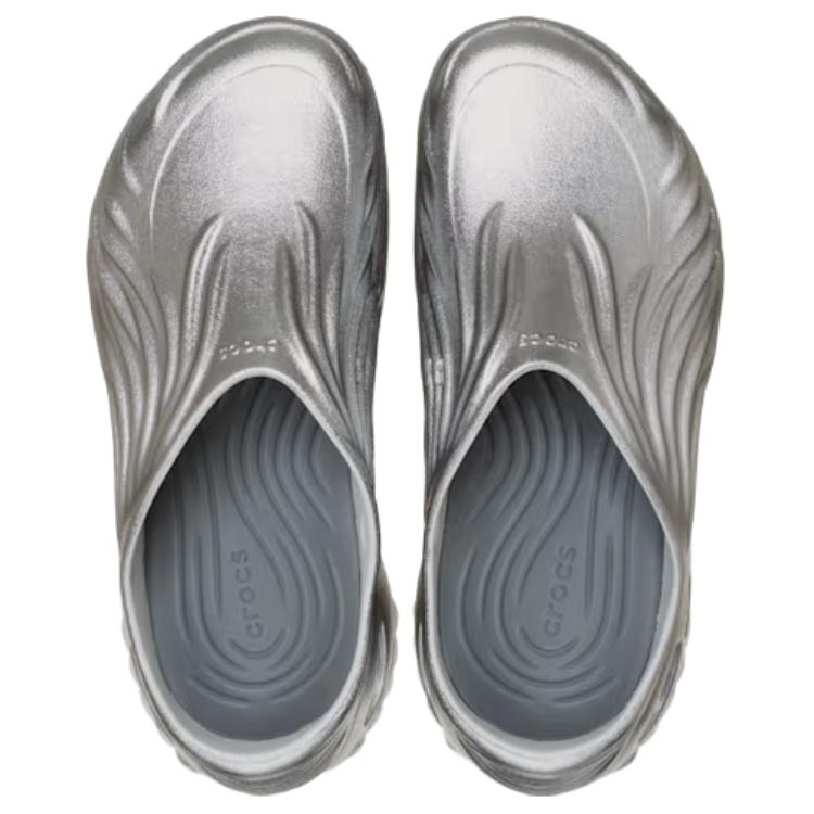 Crocs Эхо Комфортные Универсальные Клоги Унисекс клоги Серебристые 214111-1FS