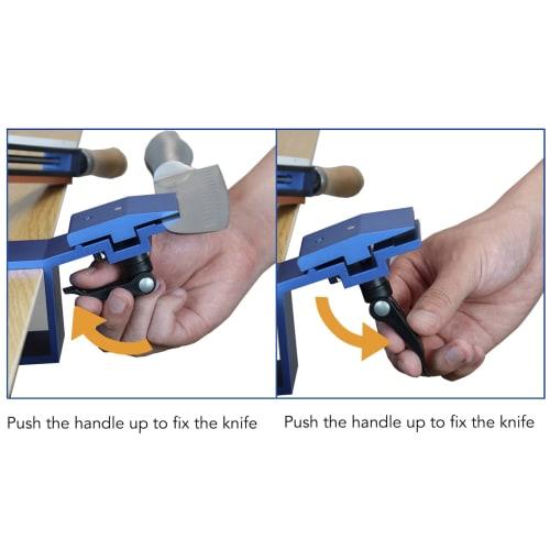 Fixed Angle Knife Sharpener Professional Quick Clip Sharpening Kit with 6 Whetstones for Home Use