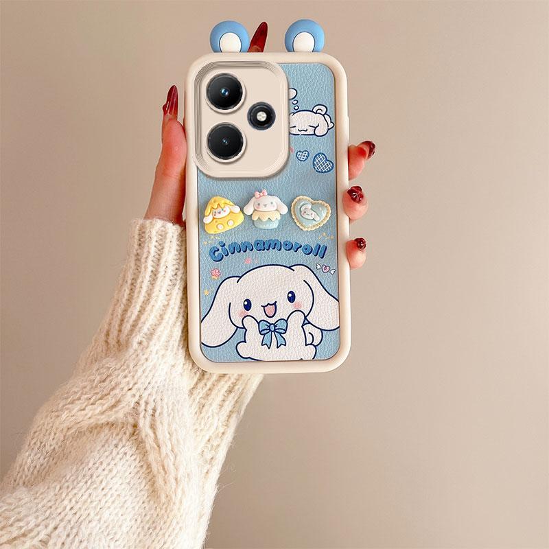 KEYSION Чехол с милым 3D-мультяшным изображением уха для Infinix Hot 30i с браслетом, мягкий силиконовый противоударный чехол для телефона Infinix Hot 30i X669C