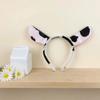 Hair-Pressing Animal Ears Hair Hoop Non-Slip Dairy Cow Hairband Funny Cow Horn Headband  Photo Prop