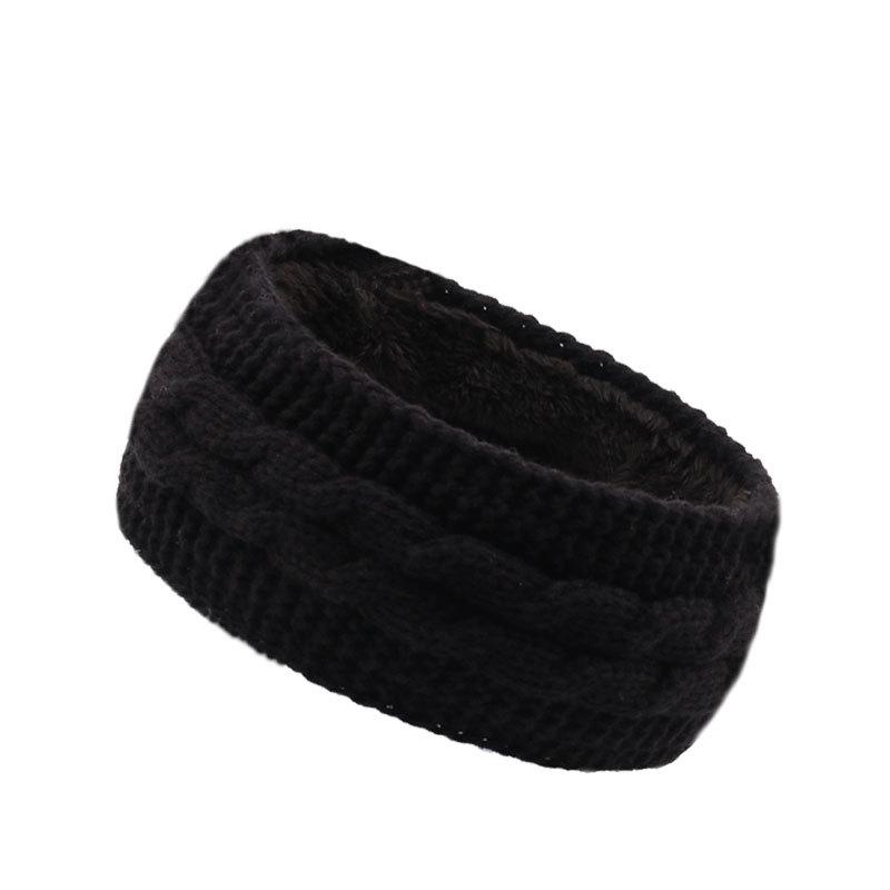 Soft & Cozy Ribbed Fleece Knit Elastic Headbands Warm Ear Warmer for Women with Classic Bowknot Design