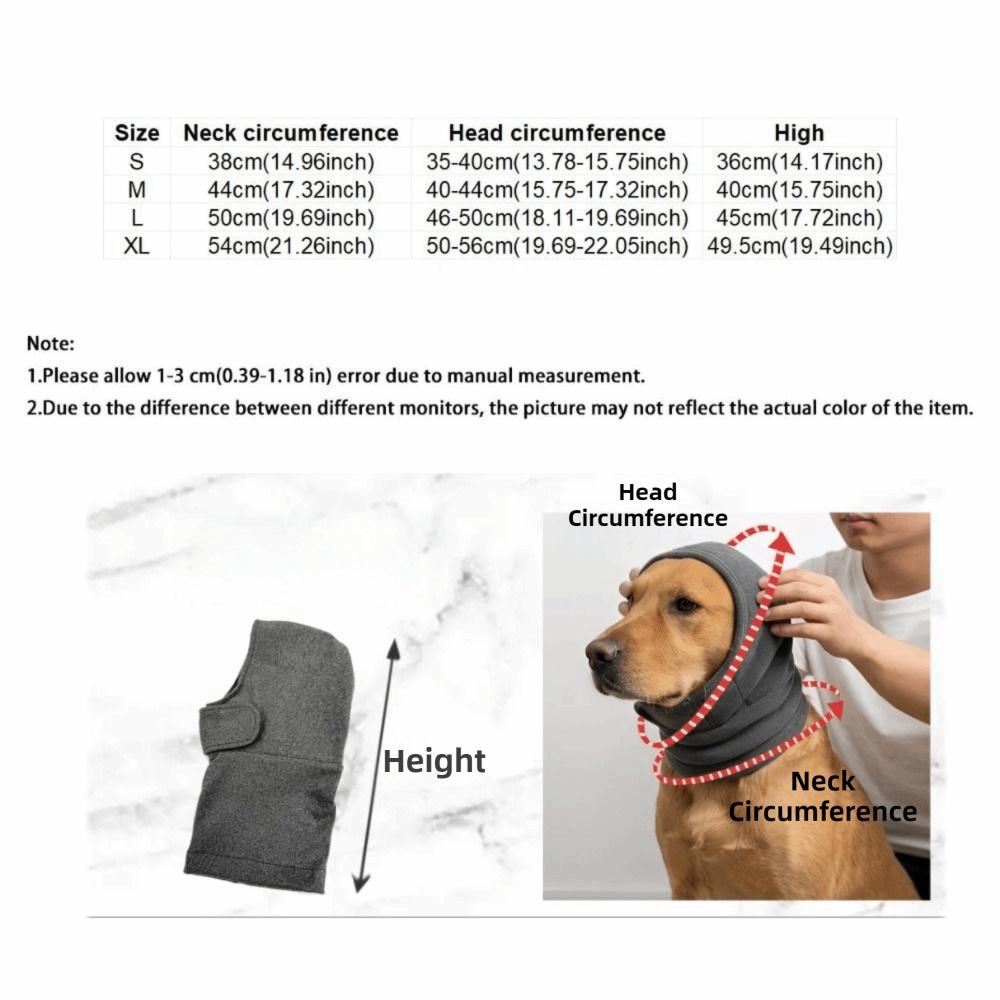Breathable Dog Soothing Headgear Noise Reduction Dog Ear Cover Pet Calming Hood  Sleep Use