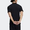 adidas Мужские однотонные рубашки поло с короткими рукавами и логотипом Wuji Series, черные GP0825