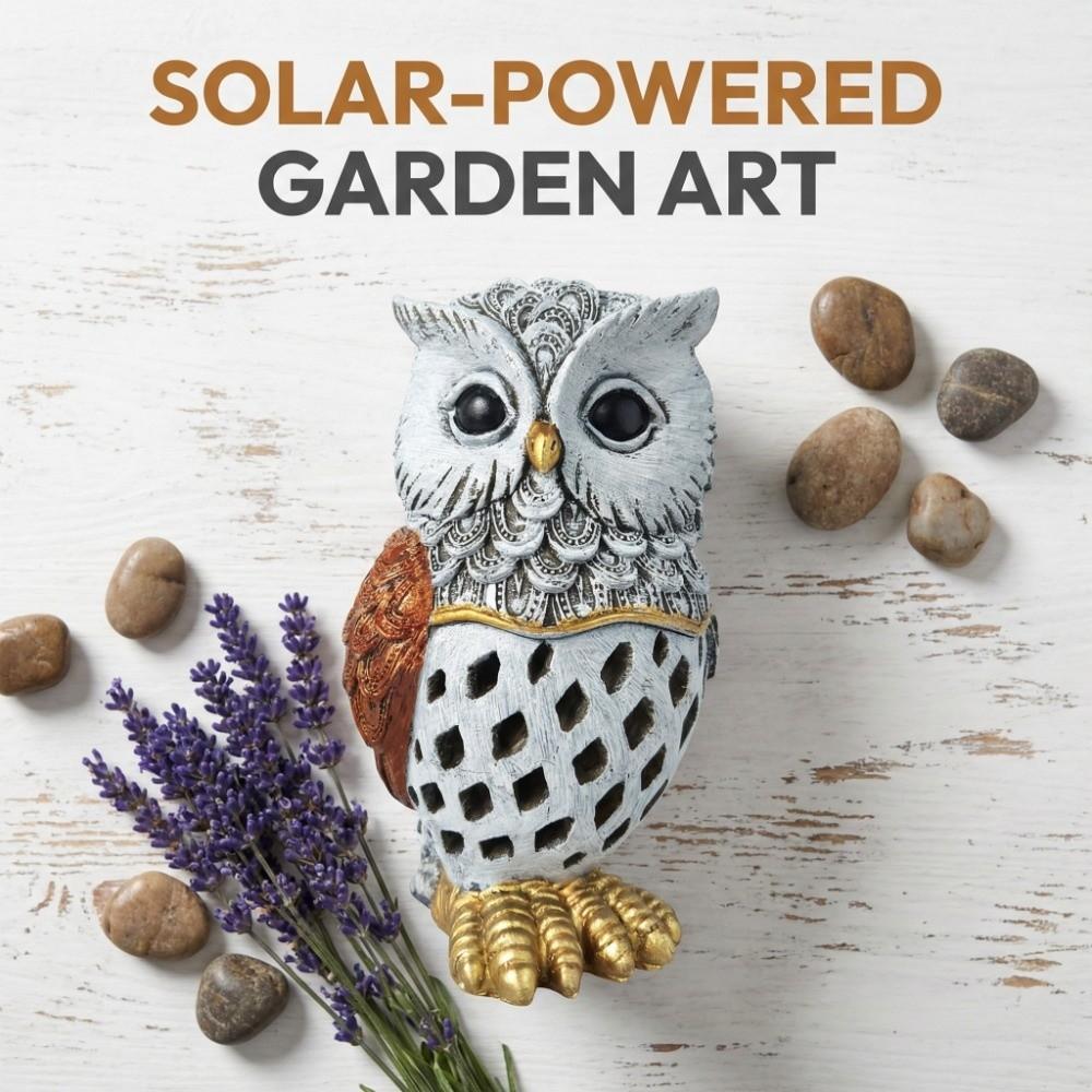 Животное Сова Смола Свет Автоматический Датчик Освещенности Садовые Декоративные Фонари Праздничные Подарки