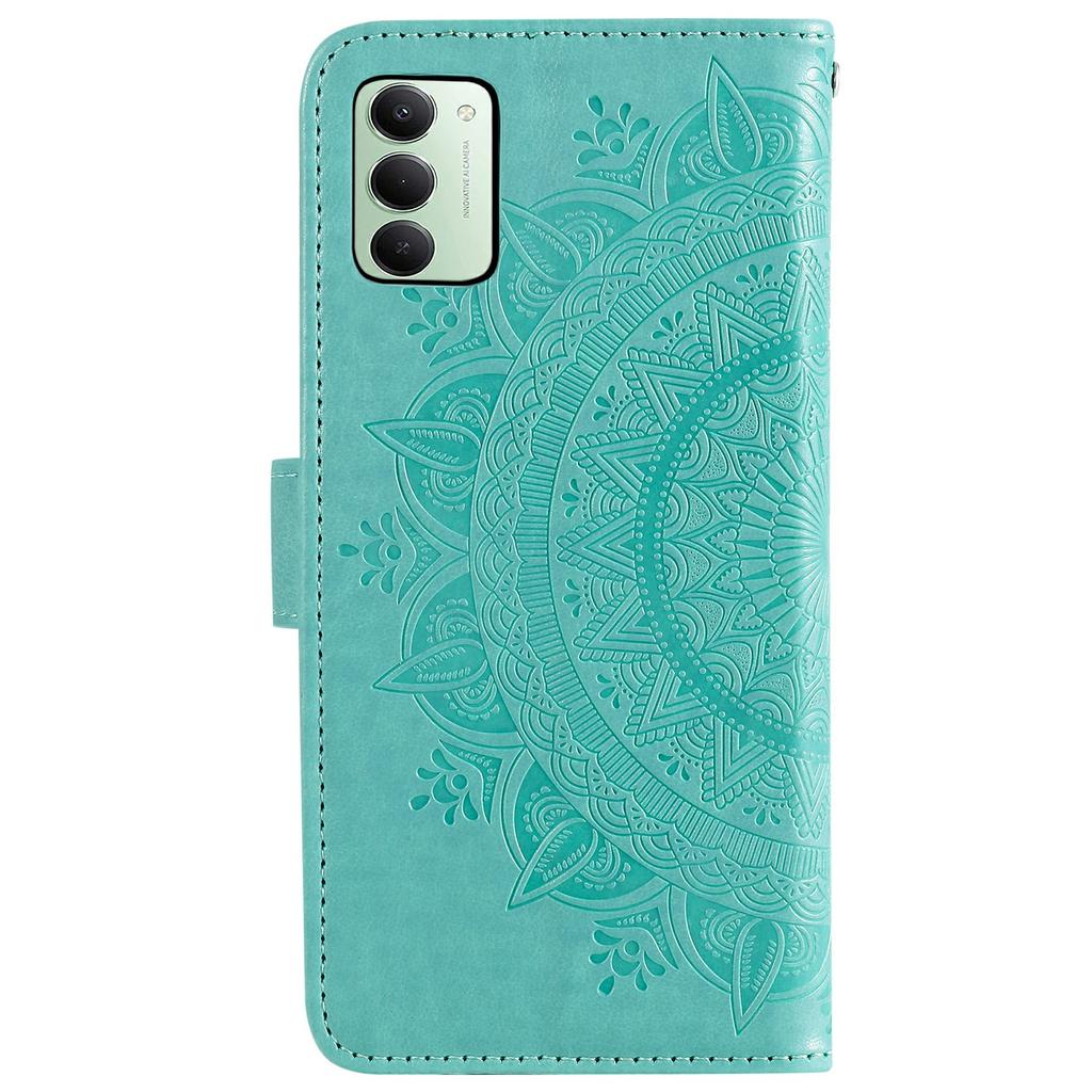 For Xiaomi Redmi 15 5G (EU) (171mm)/4G (EU) (171mm) Stand Case Imprinted Totem PU Leather Wallet Phone Cover with Wrist Strap