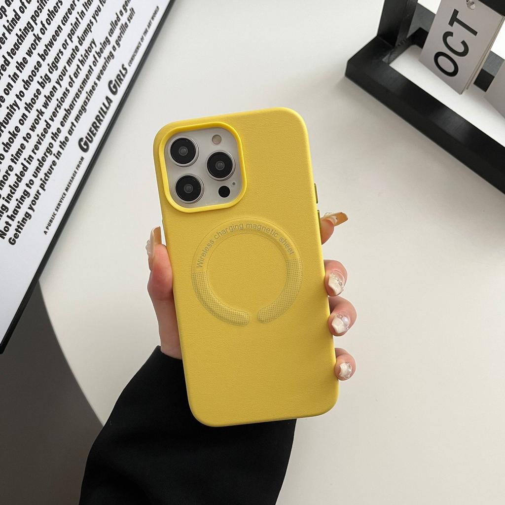 MagSafe Magnetic Charging Leather Suitable for Apple 16Pro Mobile Phone Case IPhone 15 Protection Case