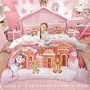 Homewish Gingerbread Nutcracker Duvet Cover Set for Kids Girls, Merry Christmas Quilt Cover Set, Happy New Year Gifts Bedding