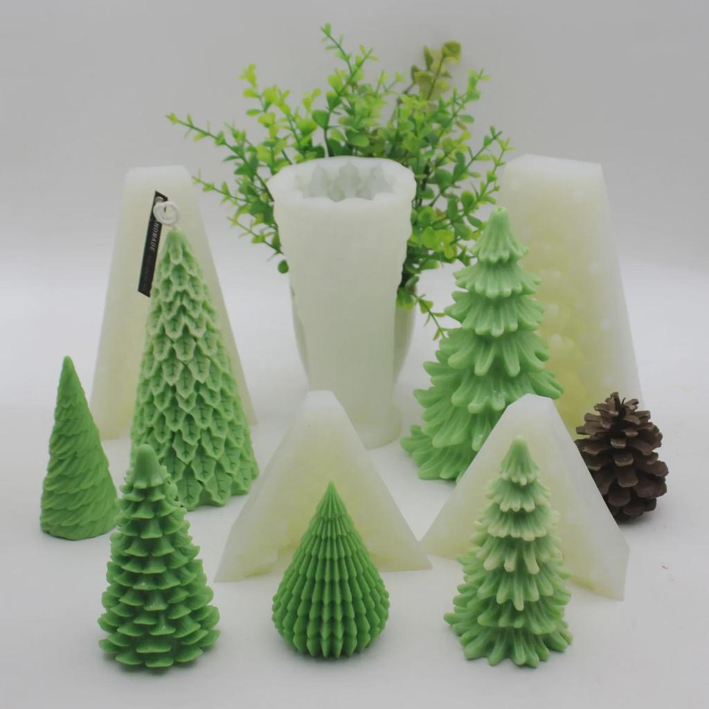 3D Christmas Tree Silicone Mold for Candles and Aromatherapy