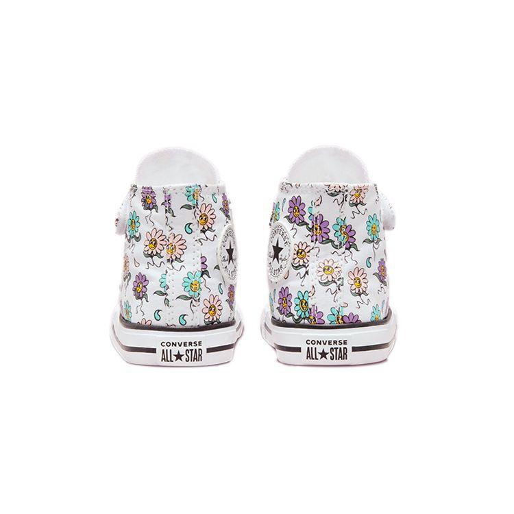 Converse Chuck Taylor All Star High Easy-On TD Friendly Floral  Baby Sneakers White Pixel-Purple 771601C
