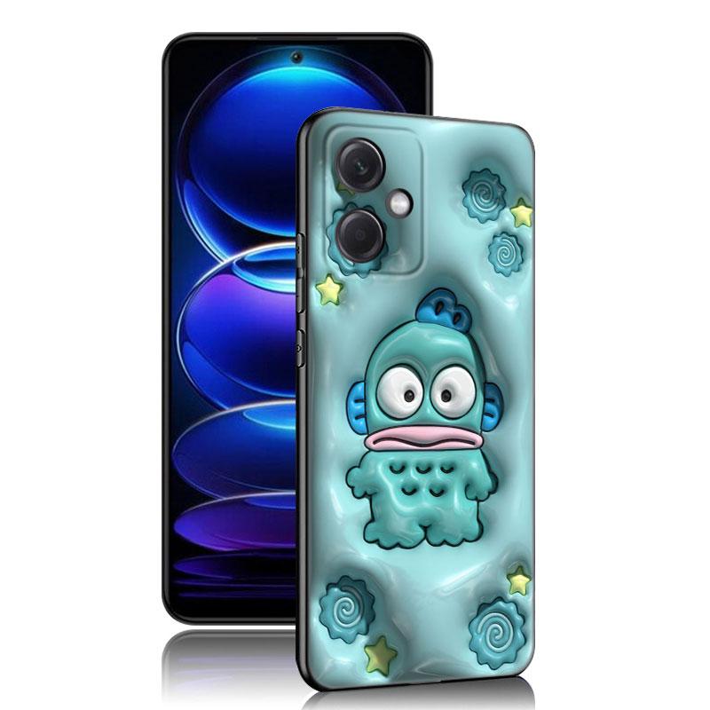 Cartoon Hangyodon Black Silicone Phone Case For Xiaomi Redmi Note 10 11 11S 12 13 4G 8 9 11T Pro 5G Plus 8T 9S 10S 12S