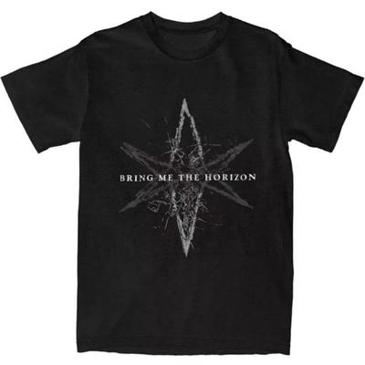Мужская Женская Футболка BMTH Bring Me The Horizons Футболки Харадзюку Метал Музыка Готическая Футболка Y2K Повседневные Хлопковые Оверсайз Топы