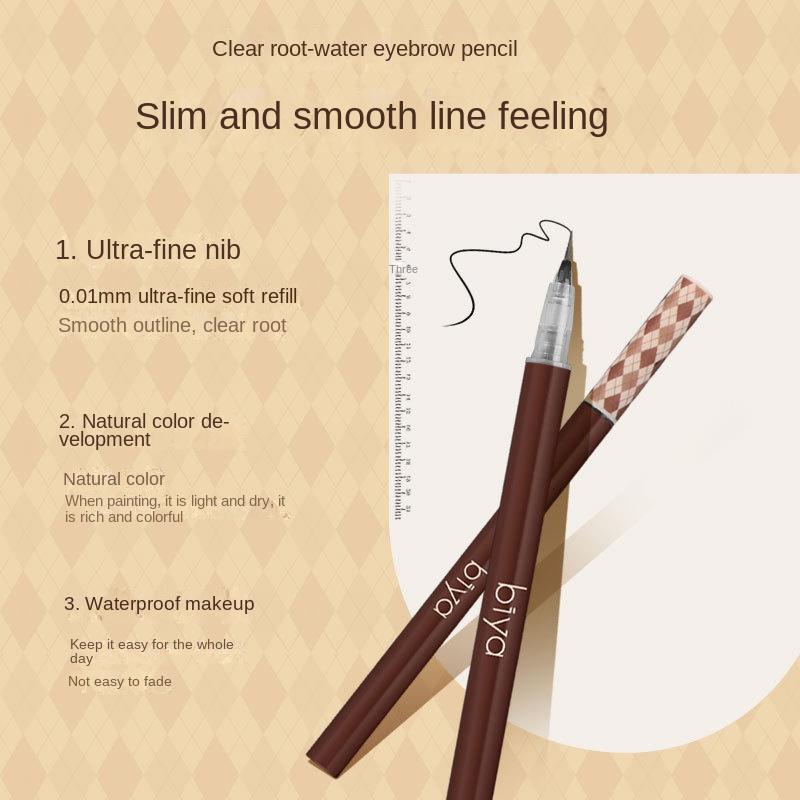Water Eyebrow Pencil, Natural Color, Waterproof, Long-lasting, Non-fading, Not Easy To Smudge, Ultra-fine Liquid Eyebrow Pencil