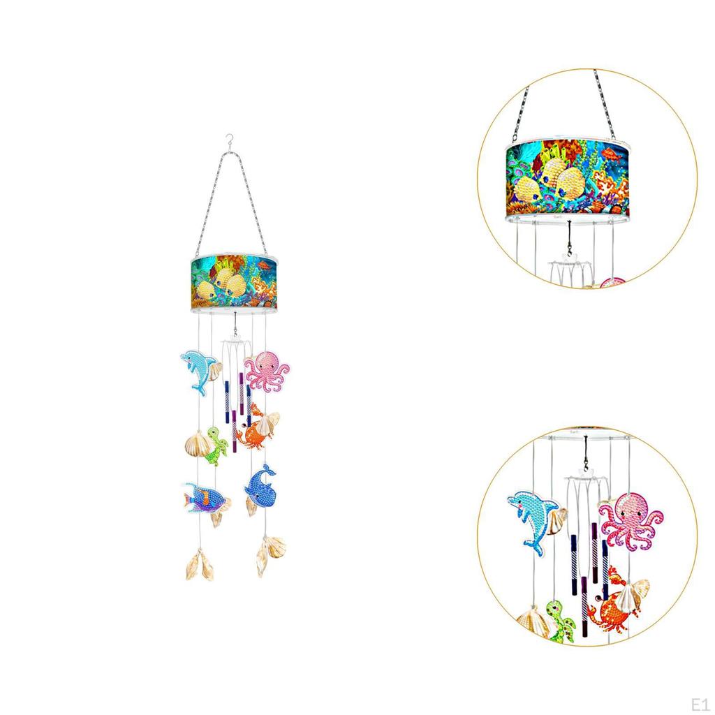Decorative DIY Wind Chime Blue Dreamy Sea Chime, Indoor Outdoor Garden Cartoon