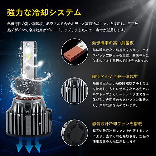 MAZERO H3 Светодиодная противотуманная фара Лимонно-желтая лампа головного света Противотуманная фара Лаймово-желтый Лимонно-желтый CSP чип с функцией регулировки угла Встроенный вентилятор охлаждения 4000