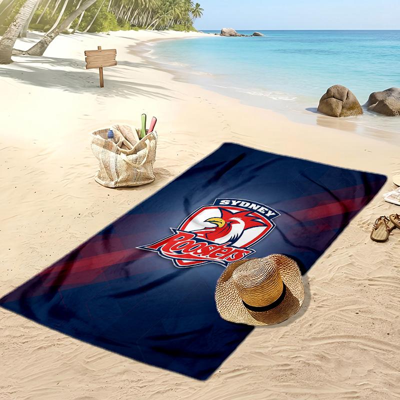 Sydney Roosters Print Beach Towel Soft Portable Quick?dry Towel For Pool Summer Vacation Outdoor Sport