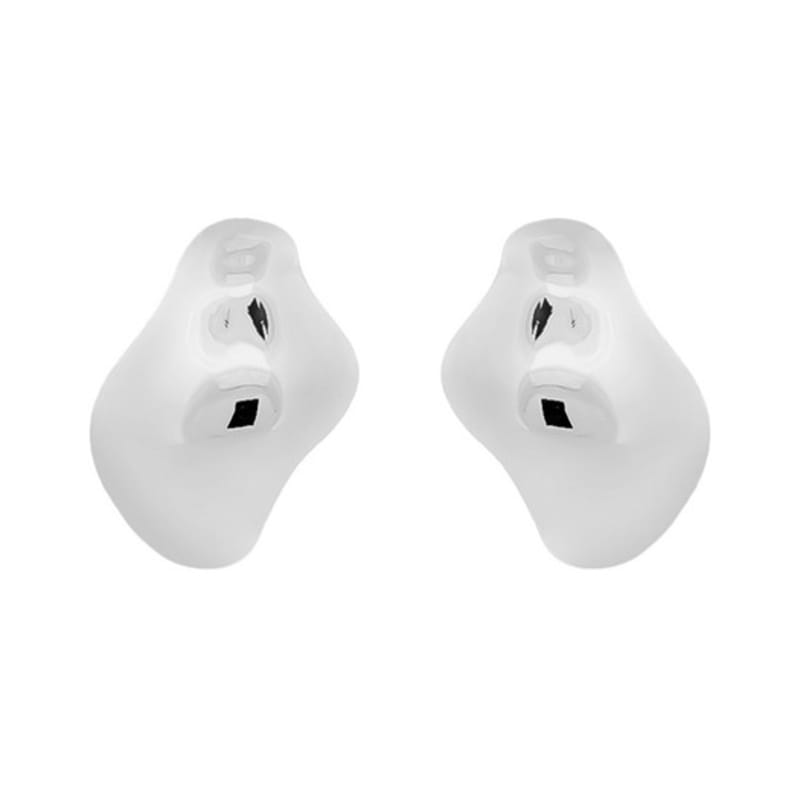 Invisible collage LEMON CURVE EARRING_SILVER