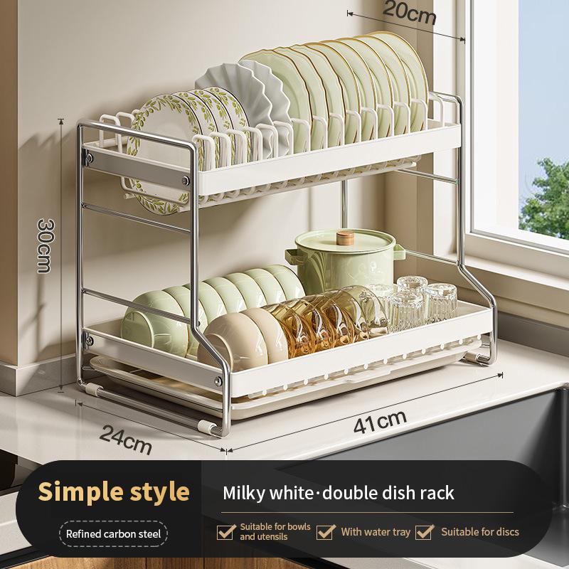 Подставка для сушки посуды, мисок, органайзер для кухни с корзиной для слива, кухонная сушилка для посуды, хранение столовых приборов с подставкой для слива