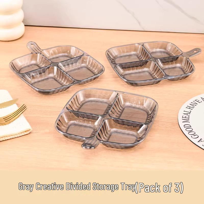 Многофункциональная тарелка с отделениями для гарниров, хот-пота и приправ