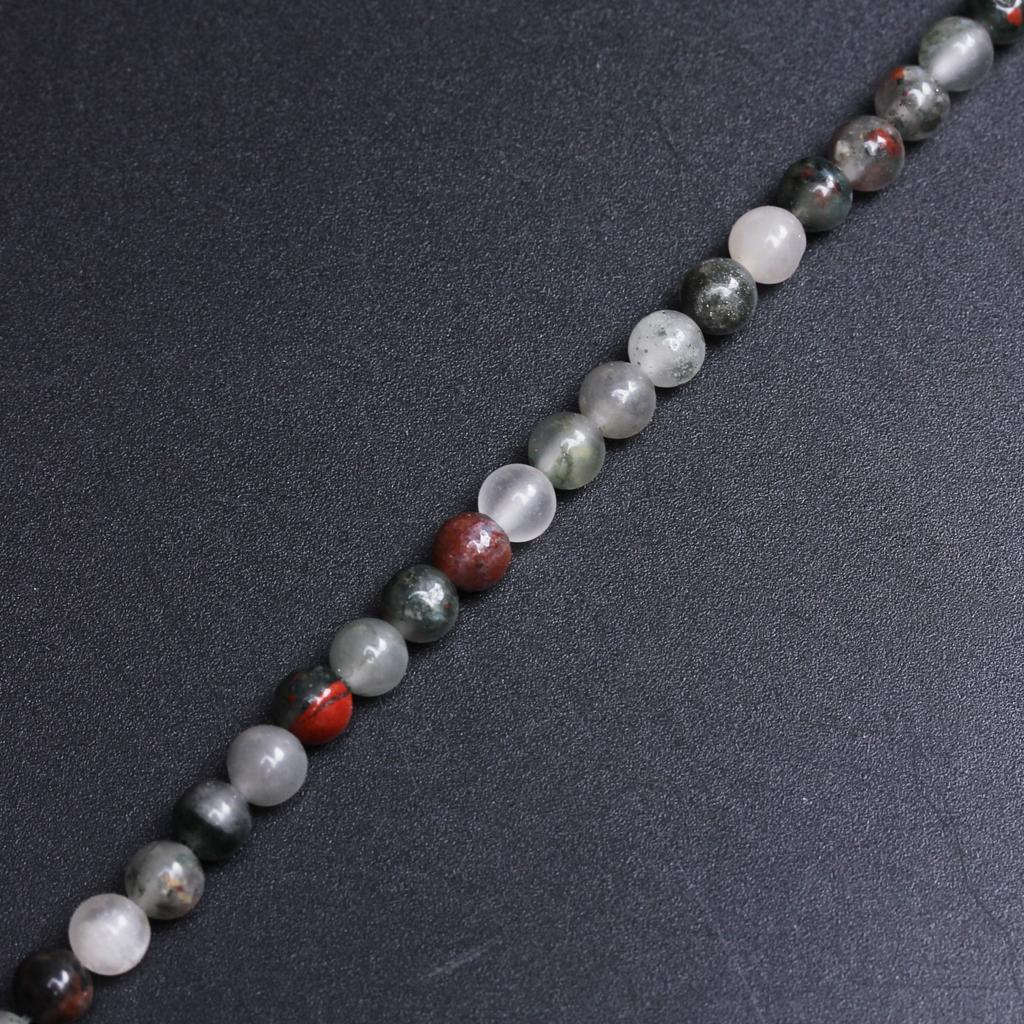 Горячая распродажа, африканские аксессуары из кровавого камня, натуральное изготовление ювелирных изделий, 4/6/8/10 мм, браслет, ожерелье, брелок, бусины, мода, 20-40 шт., бисерный материал