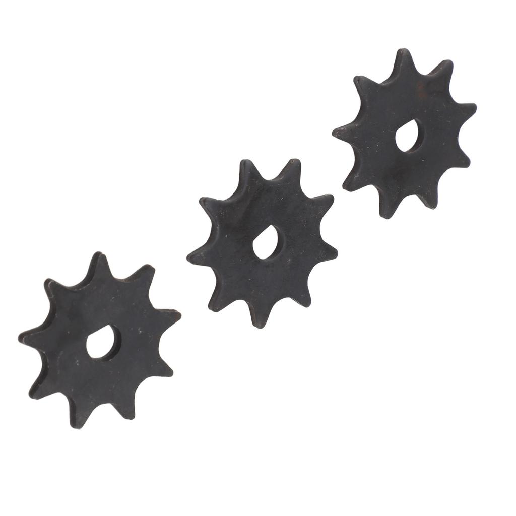 3 Pcs 410 9T Chain Sprocket Steel D Hole High Speed Motor Sprocket Chain Wheel for MY1016 MY1025