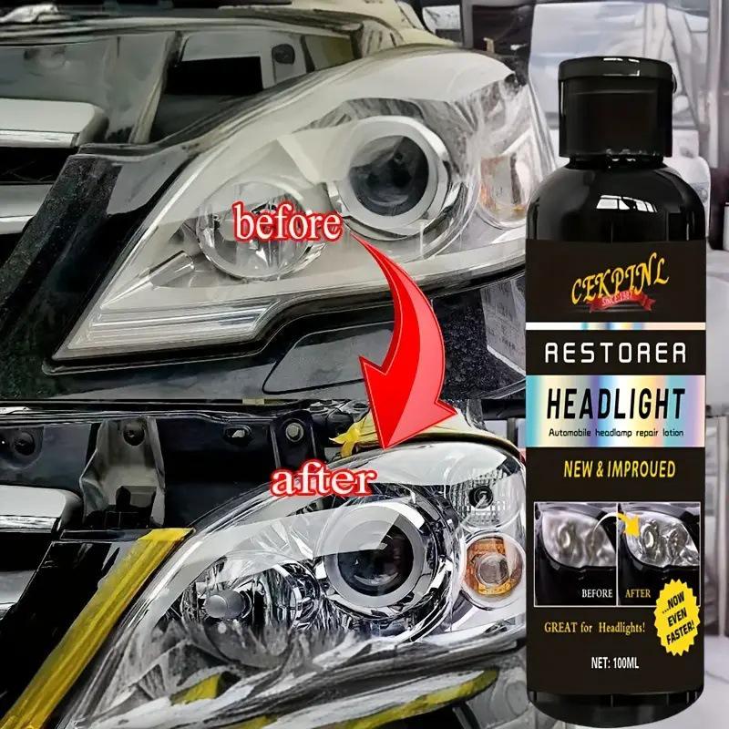 CEKPINL Car Headlight Cleaner: Repairs, Removes Scratches, and Brightens Headlights with PE Material.