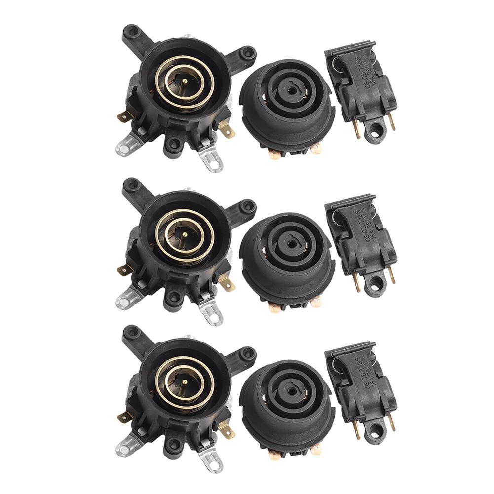 Replacement Electric Kettle Base Components Including Thermostat Switch and Connector for Temperature Monitoring