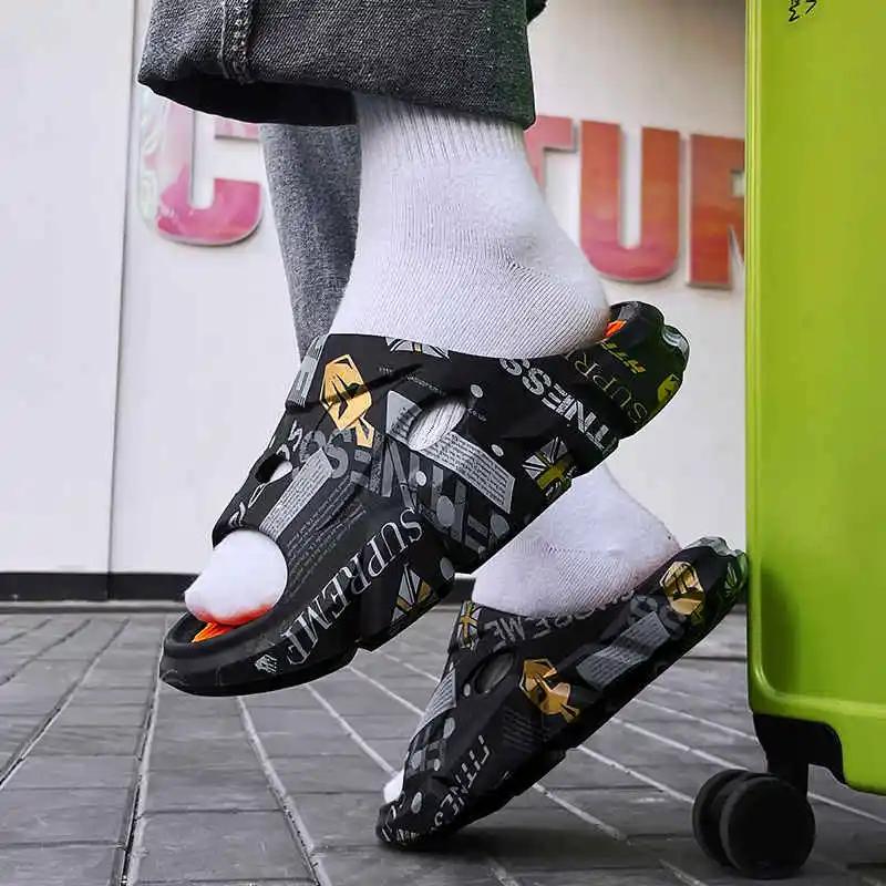 Модные кроссовки мужские пляжные кроссовки кроссовки сандалии 2025 увеличение роста шлепанцы мужские-мужские боты летние кроссовки для мужчин теннис