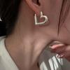 925 Sterling Silver Vintage Heart Earrings for Women Trendy Earring Jewelry Prevent Allergy Party Accessories