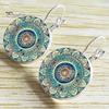 1 пара женских сережек-хаги в винтажном этническом стиле с принтом, легкие серьги для свиданий, повседневной носки, банкета, танцев, висячие серьги, украшения для ушей
