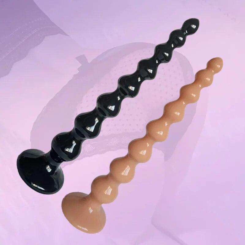 Анальная пробка Дилдо Длинные бусины Присоска Большой Расширитель Ануса Массажер Простаты Муж Эротические Товары Для Взрослых Секс Игрушки