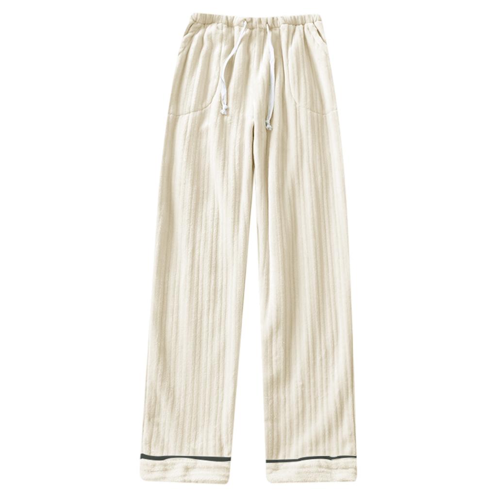 Женские модные флисовые утепленные длинные пижамные брюки