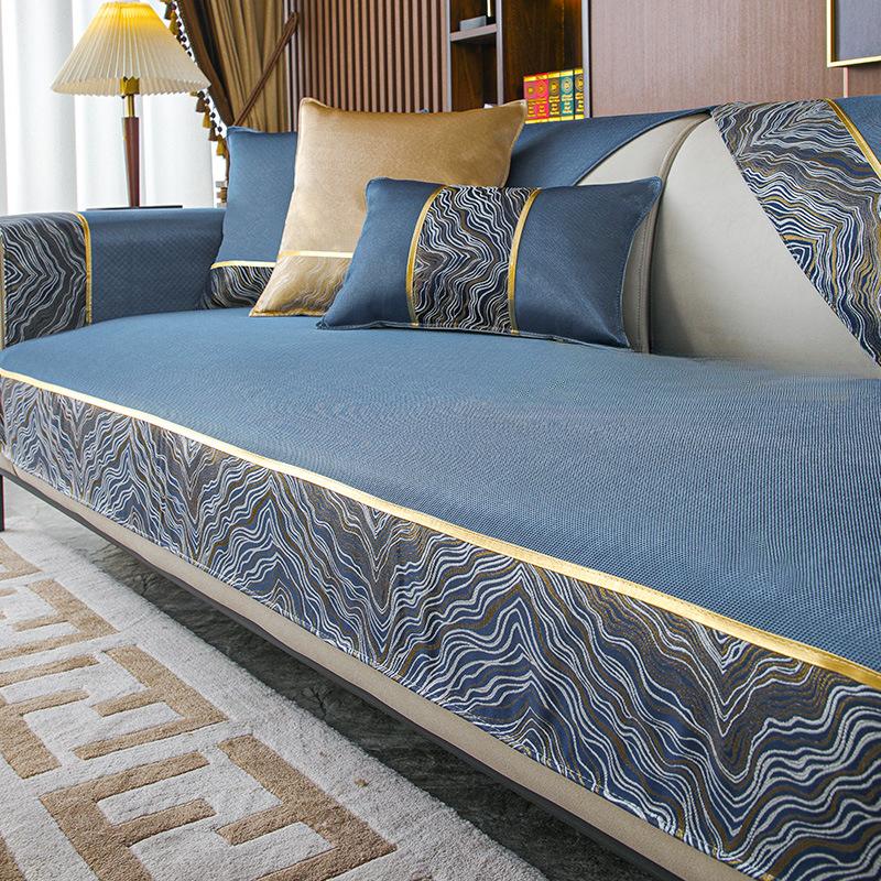 Ледяной шелк, летний летний коврик, диванная подушка, универсальный чехол для дивана на четыре сезона, Нескользящая подушка для дивана, подушка