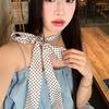 Printed Scarf Headband Retro Long Scarves Fashion Polka Dot Scarf  Bag Decoration