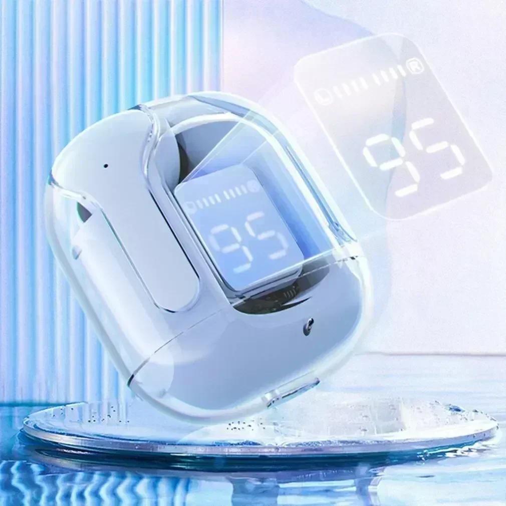 Беспроводные наушники TWS T2 со светодиодной подсветкой и цифровым дисплеем, стереозвук, Bluetooth-наушники 5.3 для iPhone, Xiaomi, Lenovo, наушники