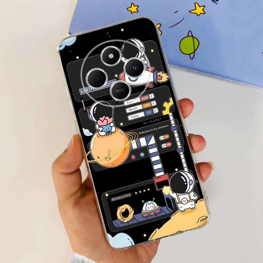 Чехол для Xiaomi Redmi 14C Poco C75 Милый Кот Мультяшная Обложка Мягкий Силиконовый Чехол для Телефона Для Xiaomi Poco C75 Redmi 14C 14R Fundas Capa
