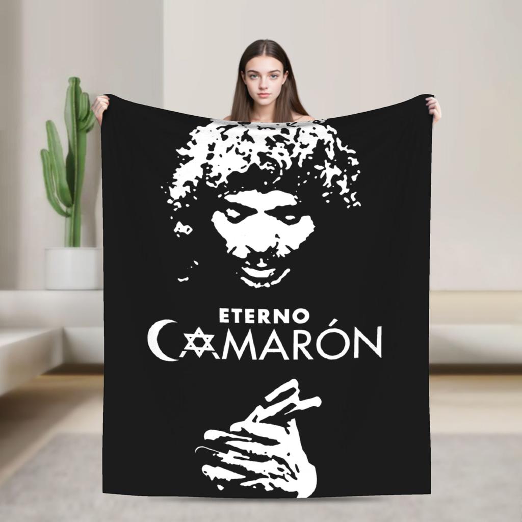 Camarons De La Isla Flamenco Singer Wool Fashion Blanket Music Rock Funny Throw Fashion Blanket for Home 125*100cm Ultra-Soft